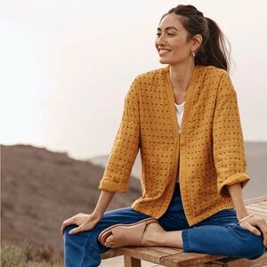 Pure Jill Mustard Quilted Cotton Jacket XS